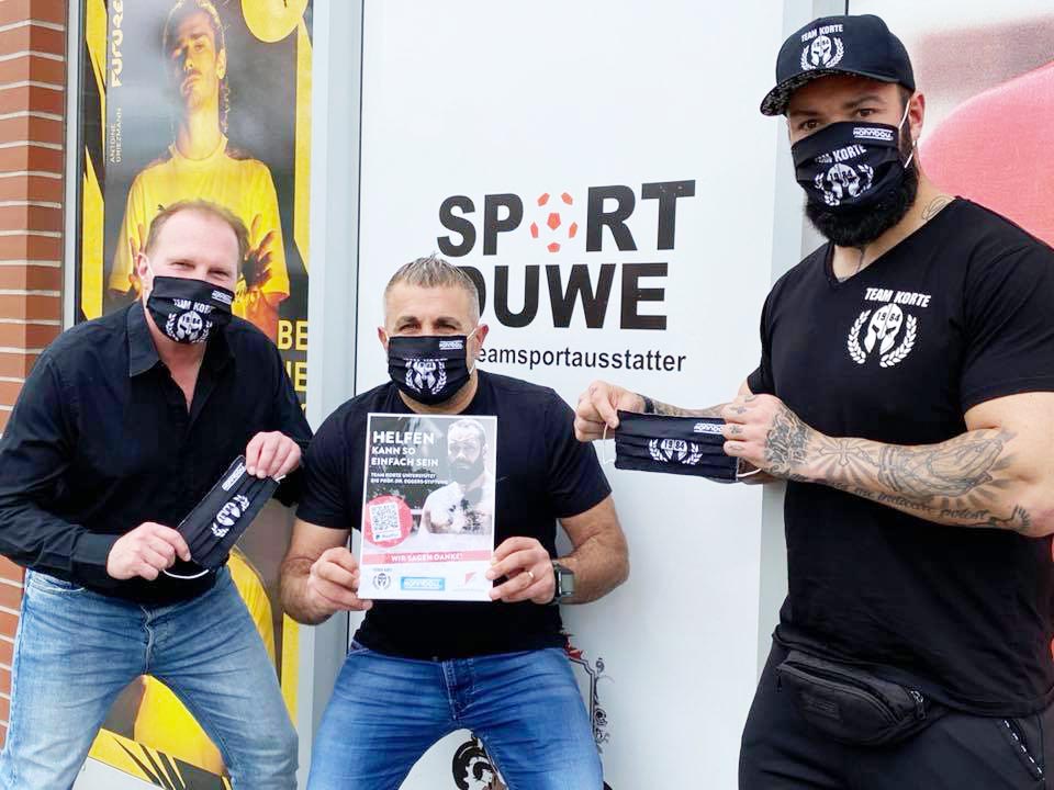 Dank der Unterstützung der Wohnbau eG und Patrick Korte  konnten kostenlose Masken bei Sport Duwe abgeholt werden.